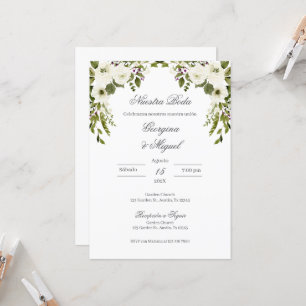 Invitation Invitación Boda floral de la végétación española