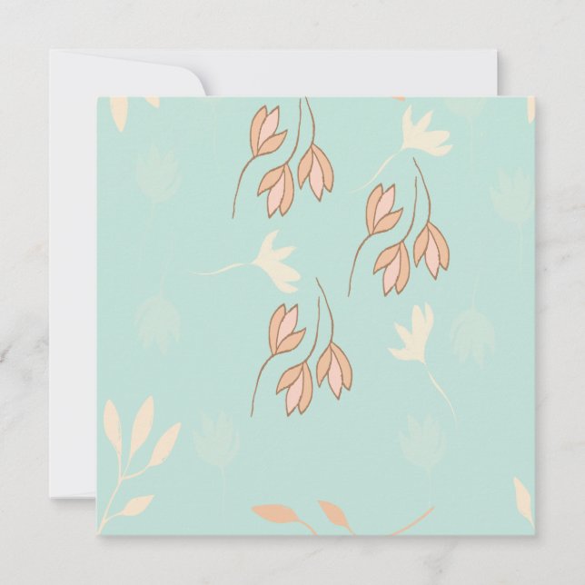 Invitation Invitación con diseño floral. (Devant)