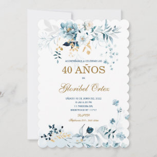 Invitation Invitación de 40 Años Mujer