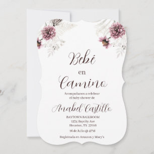 Invitation Invitación de baby shower de flores silvestres