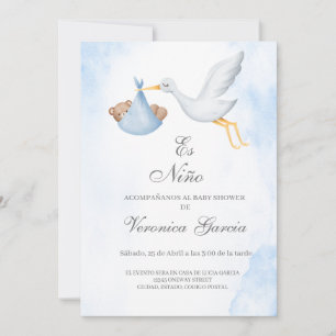 Invitation Invitacion de baby shower para niño