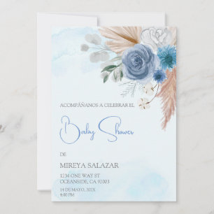 Invitation Invitacion de baby shower para niño tema boho
