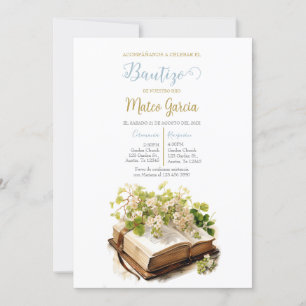 Invitation Invitación de bautismo con biblia