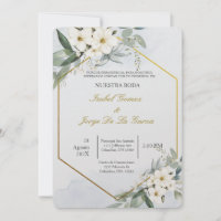 Invitacion de boda en espanol con flanca