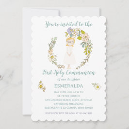 Invitation Invitación de Comunión ESMERALDA