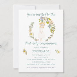 Invitation Invitación de Comunión ESMERALDA