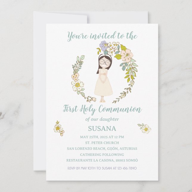 Invitation Invitación de Comunión SUSANA (Devant)