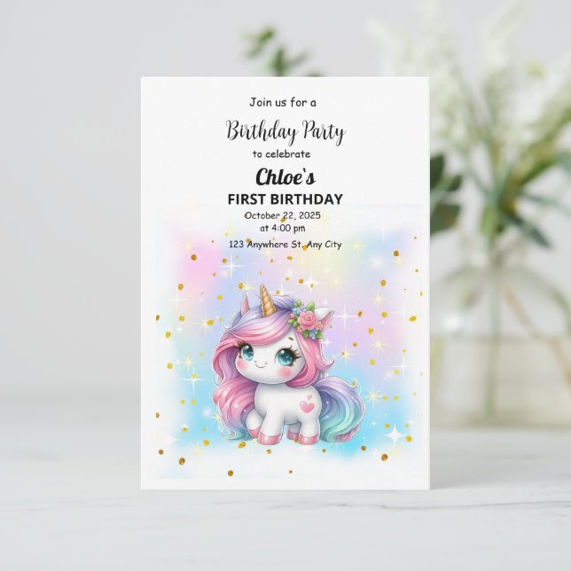 Invitation Invitación de Cumpleaños (Debout devant)