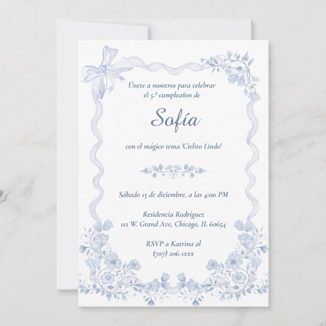 Invitation Invitación De Cumpleaños Temática Cielito Lindo (Devant)