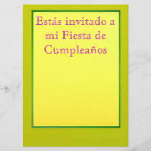Invitation Invitación - Fiesta de Cumpleaños