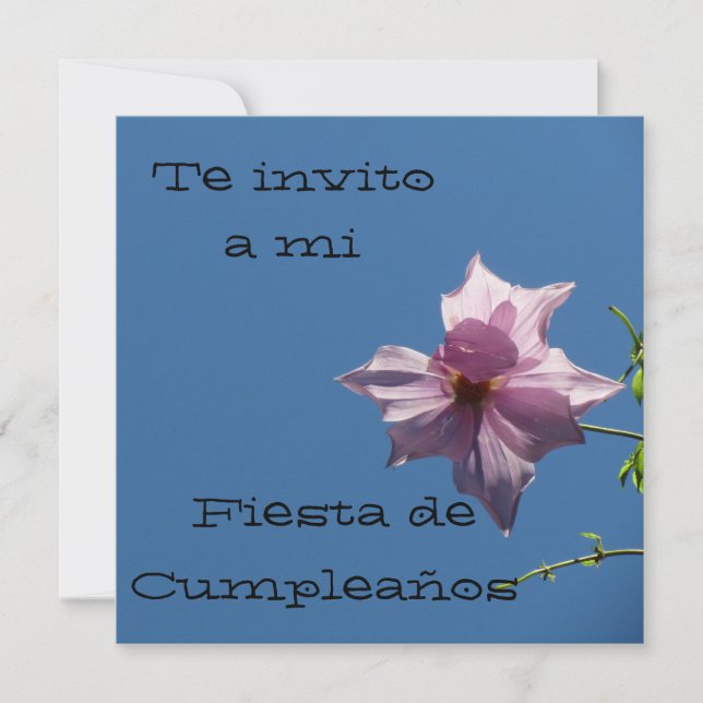 Invitation Invitación - Fiesta de Cumpleaños - Azul y Rosa (Devant)
