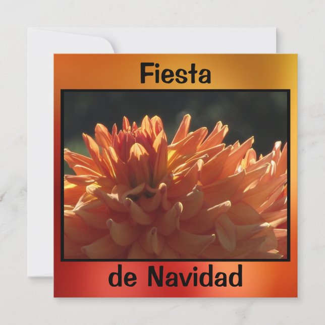 Invitation Invitación - Fiesta de Navidad - La Dalia Naranja (Devant)