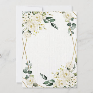 Invitation Invitacion Flores Blancas para boda