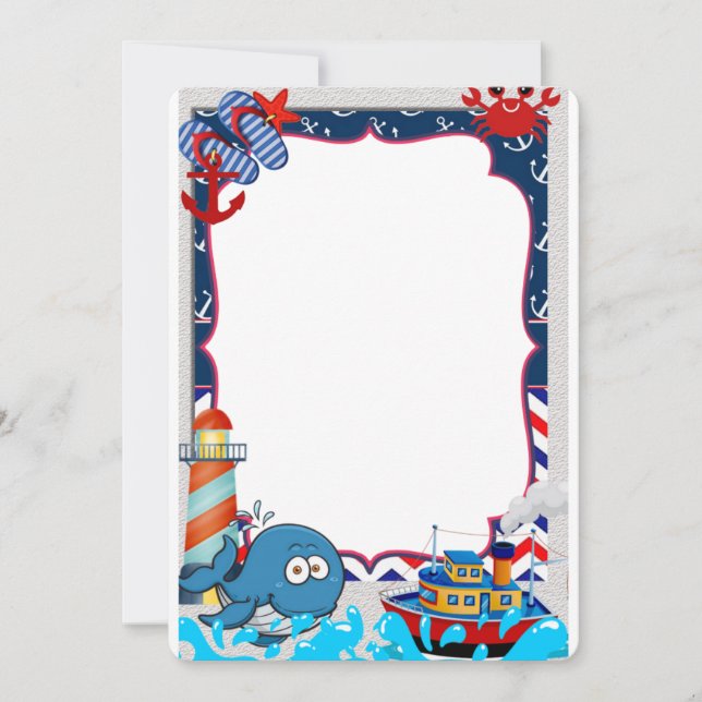 Invitation invitacion marinero (Devant)