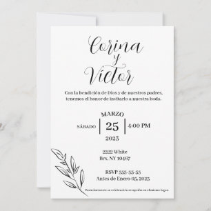Invitation Invitacion minimalistas en español