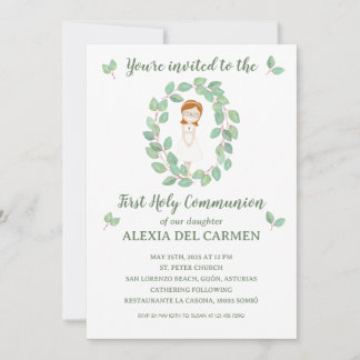Invitation Invitación modelo Alexia Primera Comunión