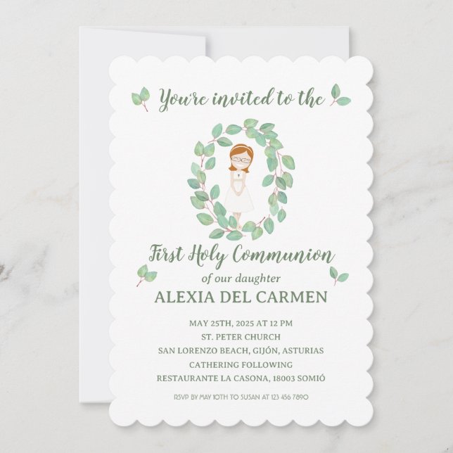 Invitation Invitación modelo Alexia Primera Comunión (Devant)