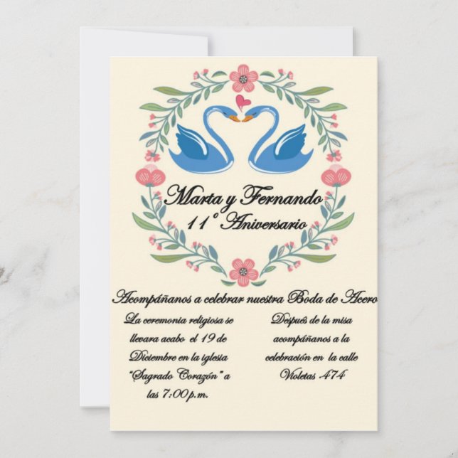 Invitation Invitacion para aniversario o cumpleaños (Devant)