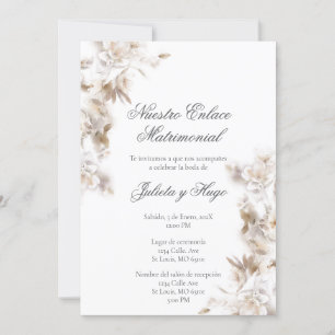 Invitation Invitación para boda ramo de flores