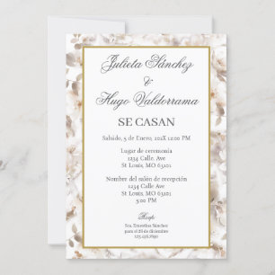 Invitation Invitación para boda ramo de flores