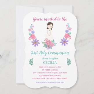 Invitation Invitación Primera Comunión CECILIA
