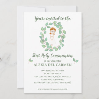 Invitation Invitación Primera Comunión modelo Alexia