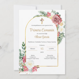 Invitation Invitación Primera Comunión Niña