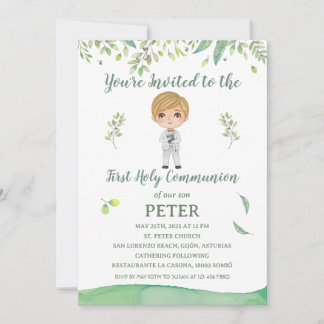 Invitation Invitación Primera Comunión PETER