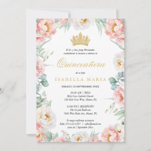 Invitation Invitacion Quinceañera Pink Para Editeur En Españo
