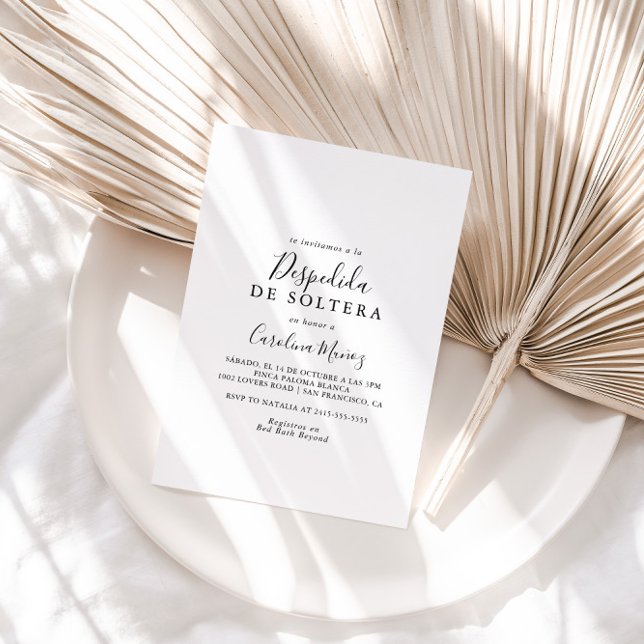 Invitation Invitación Sencilla de Despedida de Soltera (Créateur téléchargé)