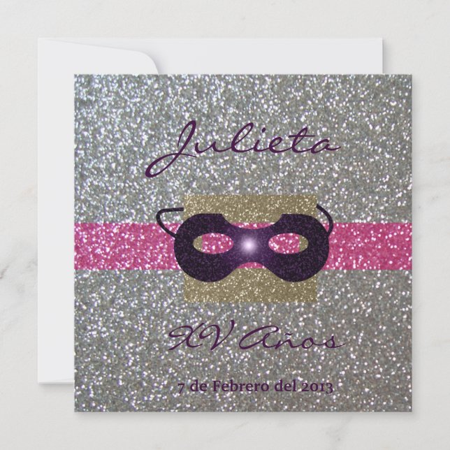 Invitation Invitación XV Años (Devant)