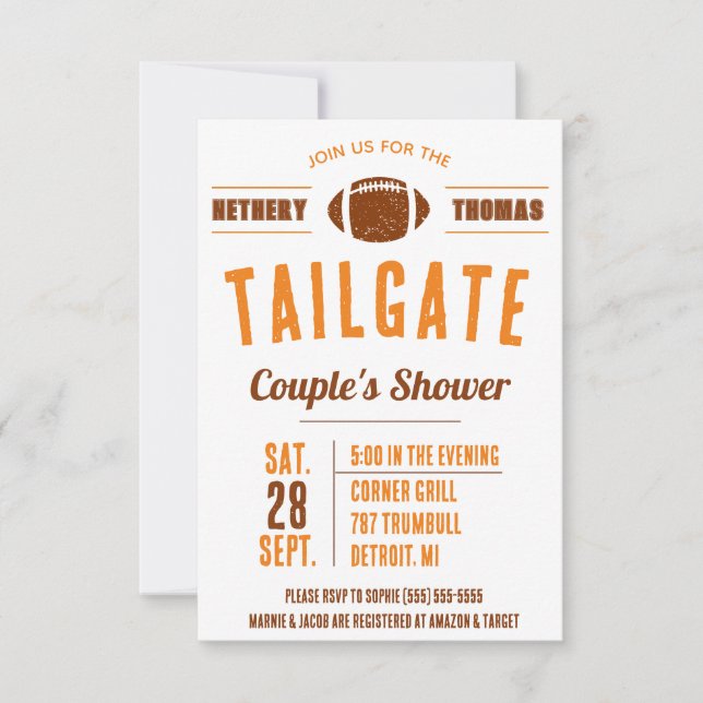Invitation Invitat de Fête des mariées des couples sur mesure (Devant)