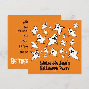 Invitation Invitat Éffrayant Halloween Ghosts Party personnal