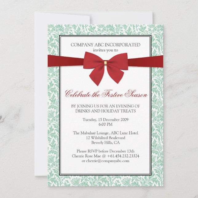 Invitation Invitati (Faux Ribbon) (Devant)