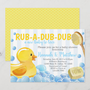 Invitation Invitation Baby shower de canard en cao