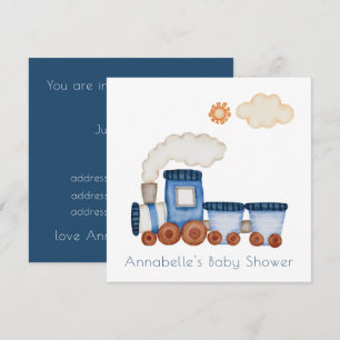 Invitation INVITATION: Baby shower: TRAIN DE JOUETS