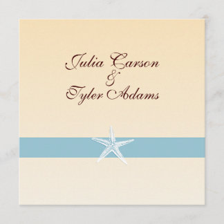 Invitation Invitation/carré d'étoiles de mer de Sandy