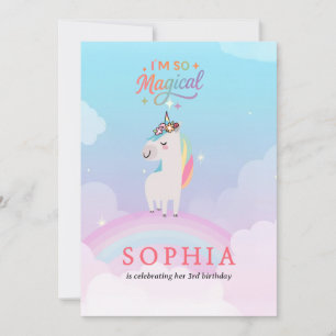 Invitation "Invitation d'anniversaire de la licorne magique a