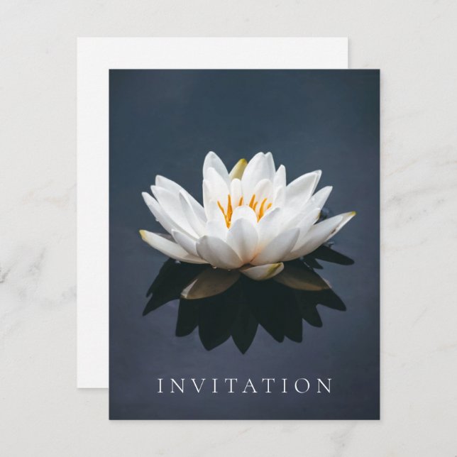 INVITATION INVITATION: DESIGNS LOTUS (Devant / Derrière)