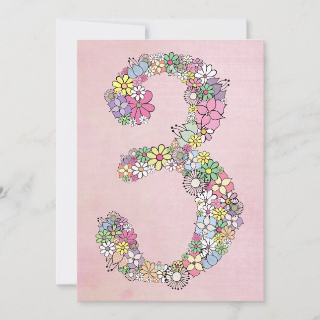 Invitation Invitation personnalisée pour les fille (Devant)