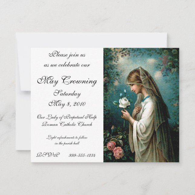 Invitation Invitation: Rose mystique (Devant)