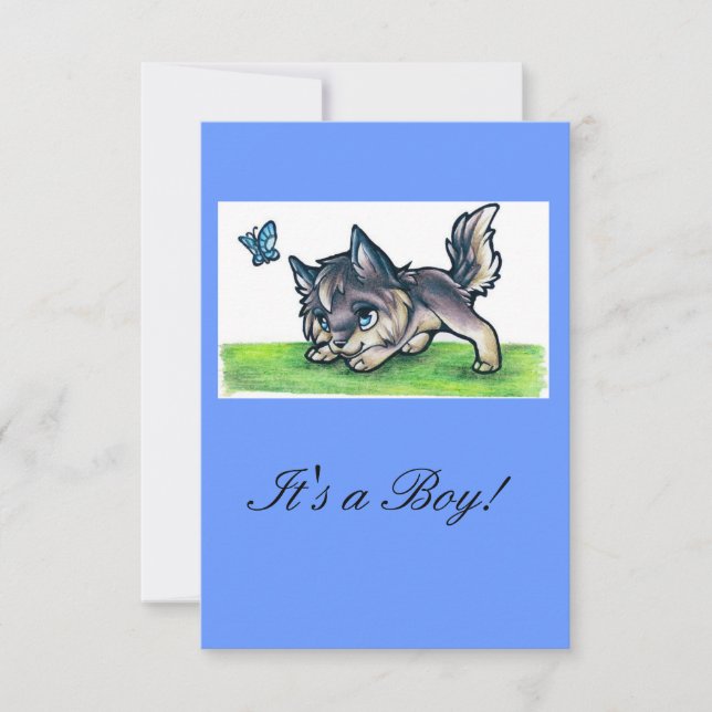 Invitation Invitations/Annonces de Baby Wolf (Devant)