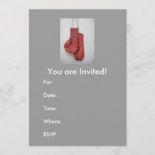 Invitation Invitations, gants de boxe