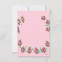 Invitations/Lily asiatique/Enveloppes incluses