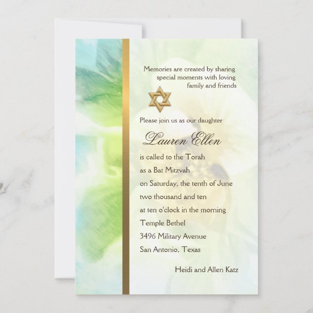 Invitation Invite Mitzvah (Dos)