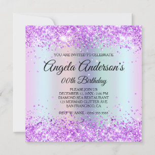 Invitation Iridescente Arc-en-ciel Shimmer Sirène échelles An