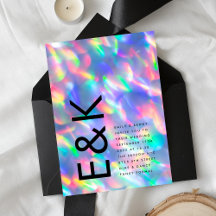 Iridescente Ultra Moderne Mariage Monogramme