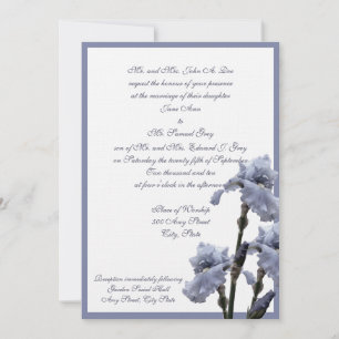 Invitation Iris Bouquet/ Bleu