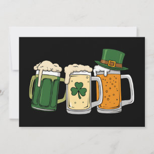 Invitation Irish Beer Irlande Drapeau St Patrick's Day Shamro