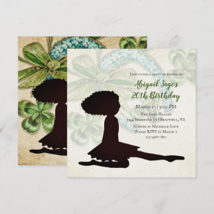 Invitation Irish Dancer, Shamrock et Horseshoe Birthday Invi